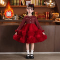 Girls' chanel-inspired princess dress - new winter  collection - birthday outfit - kids' fleece-lined dress - girls' tulle cake dress