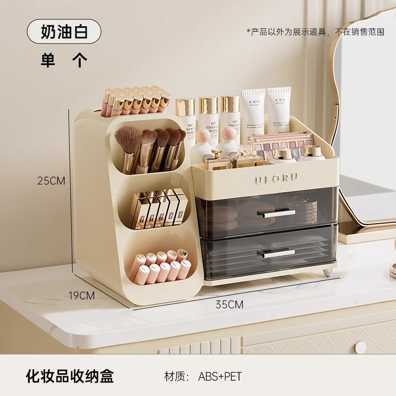 Desktop Cosmetics Storage Box Dresser Household Skin Care Product Shelf Premium Finishing Box Dust-proof Cosmetic Case