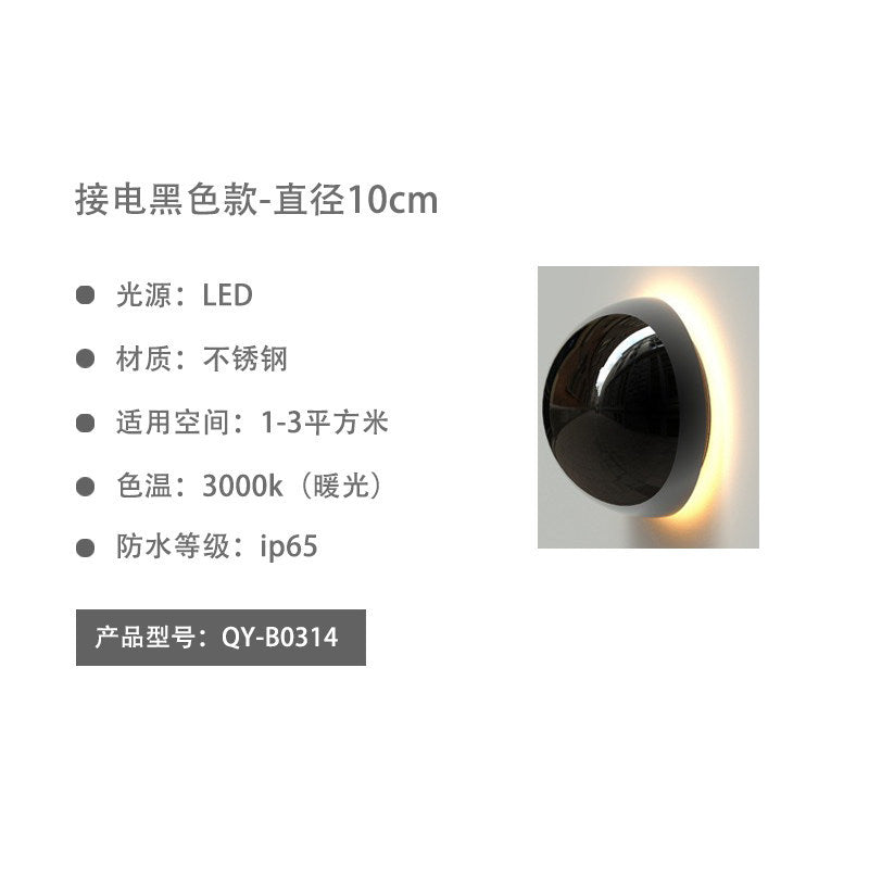 Outdoor wall light waterproof courtyard lamp villa garden decorative wall sconce balcony walkway light modern stainless steel wall lamp