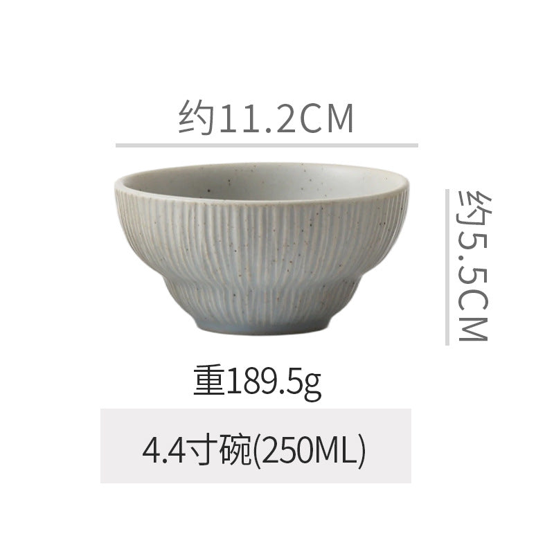 Retro kiln line pattern high-looking tableware restaurant hotel stylish display dessert plate steak plate for home dish plate