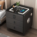 Smart nightstand modern bedroom home light luxury minimalist smart wireless charging multifunctional fingerprint lock practical cabinet