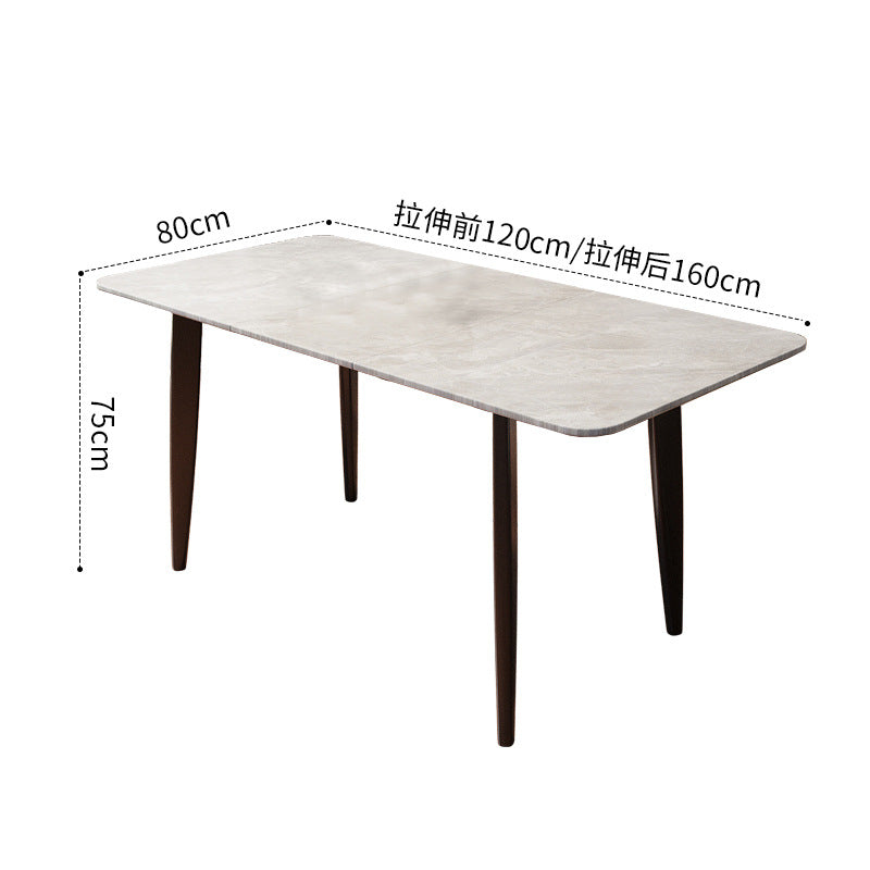 Factory direct custom wholesale restaurant desk modern minimalist light luxury extendable small apartment rectangular table home dining table
