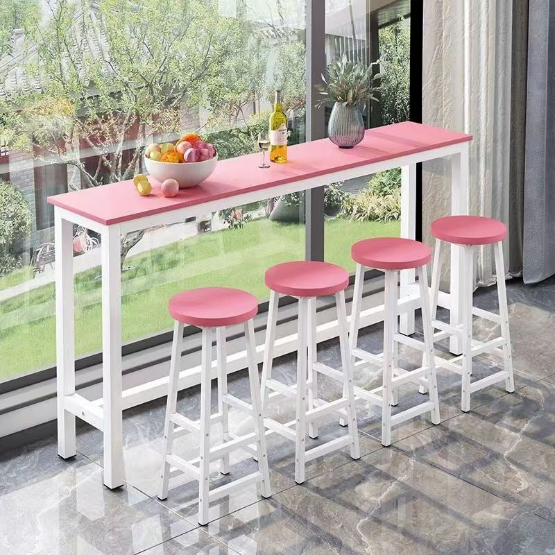 Wall-mounted bar table, minimalist modern design, suitable for home use, tall table, living room, balcony, small rectangular table, perfect for bubble tea shops and bar counters