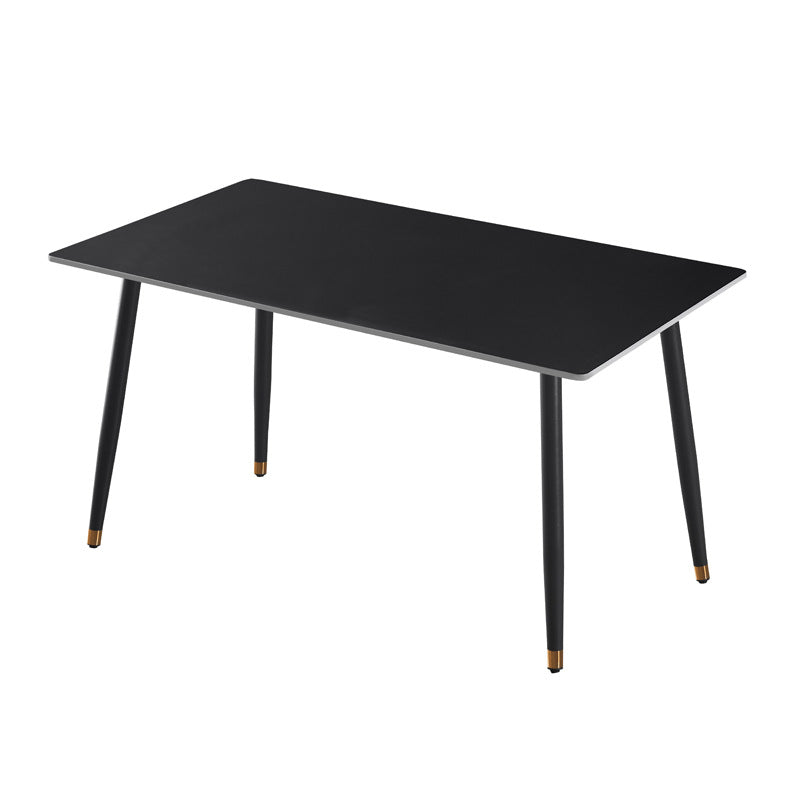 Nordic light luxury sintered stone dining table and chairs - modern minimalist design for small spaces, available in multiple sizes, rectangular shape, easy to clean