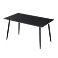 Golden legs-matte pure black straight edge