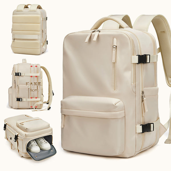 Large capacity backpack, women's business computer bag, short-distance luggage bag, university student schoolbag, dry and wet separation backpack