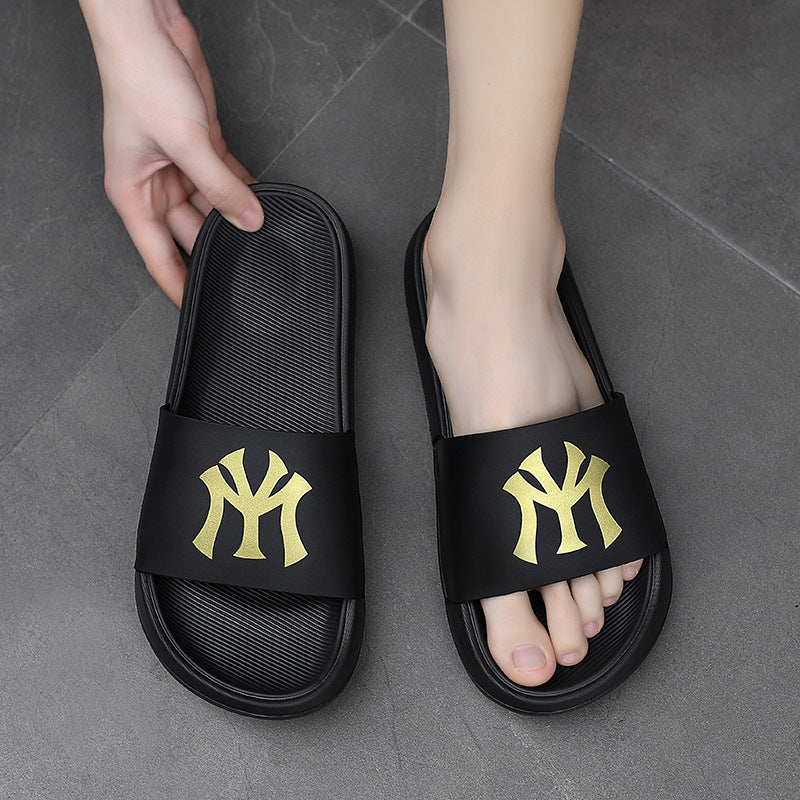 跨境男士拖鞋夏季踩屎感47码外穿一字拖外贸运动沙滩拖鞋一件批发