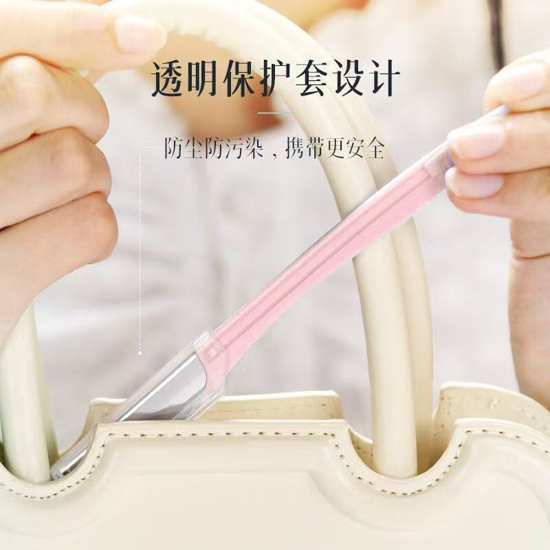 Shurmei stainless steel eyebrow razor - women's portable eyebrow shaper with safety guard - wholesale factory direct