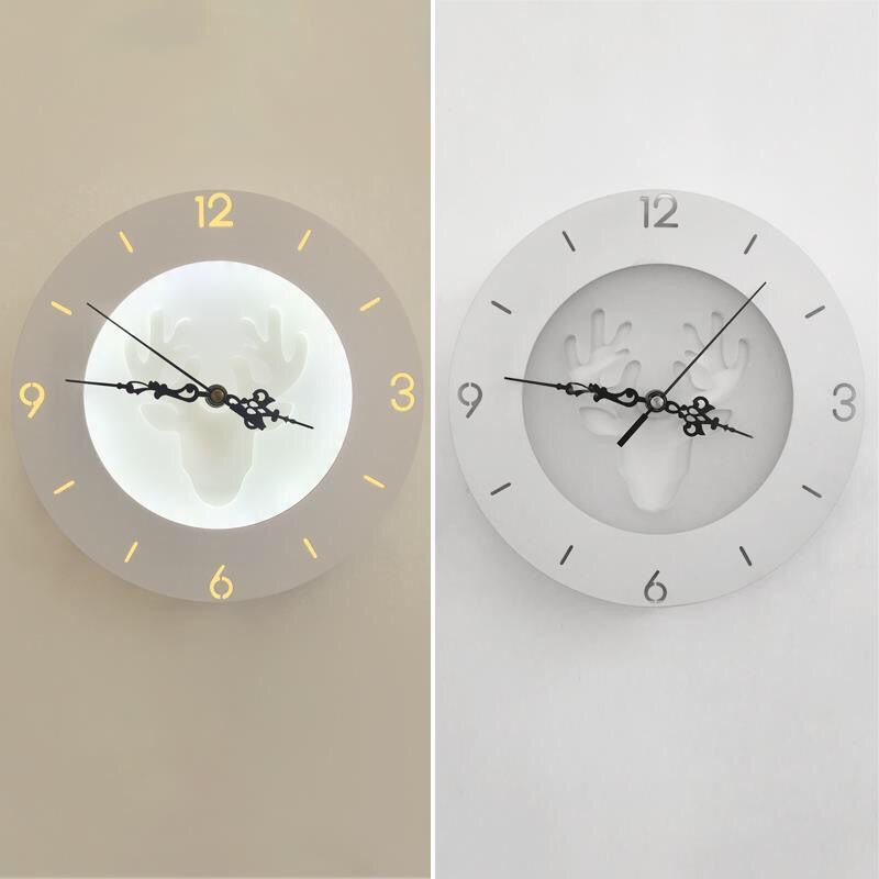 Scandinaviancasualfashion creative led wall clock wall lamp living room study bedroom lamp living room lamp decorative lighting fixtures