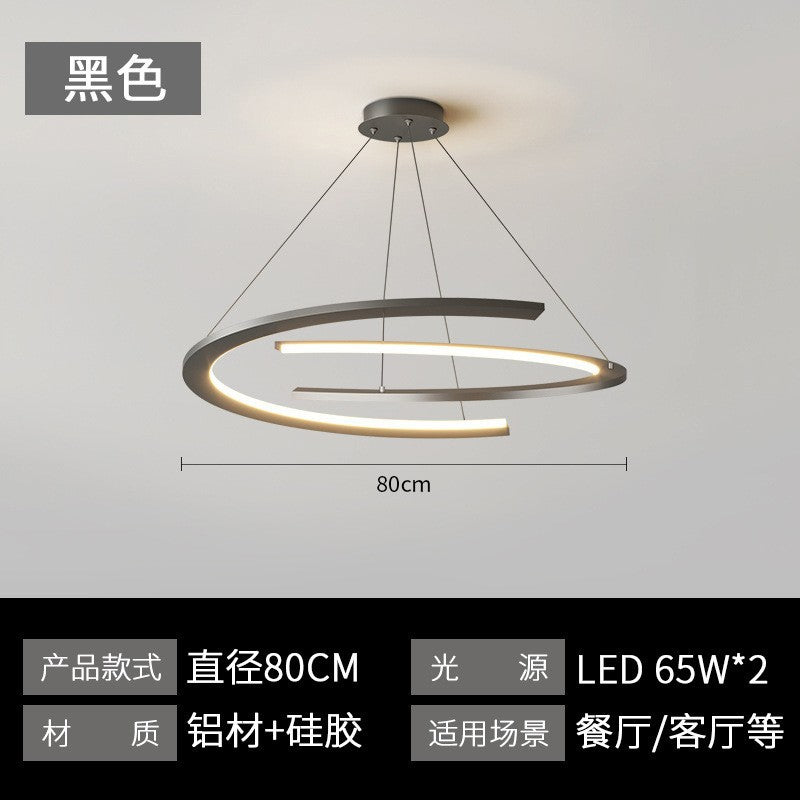 Double Semicircle Italian Living Room Chandelier Simple Wind Modern Main Light 2024 Nordic Minimalist Designer Bedroom Lighting