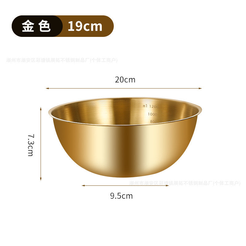 Food grade 304 stainless steel salad basin for washing vegetables, noodles and eggs, kitchen salad basin for delivery
