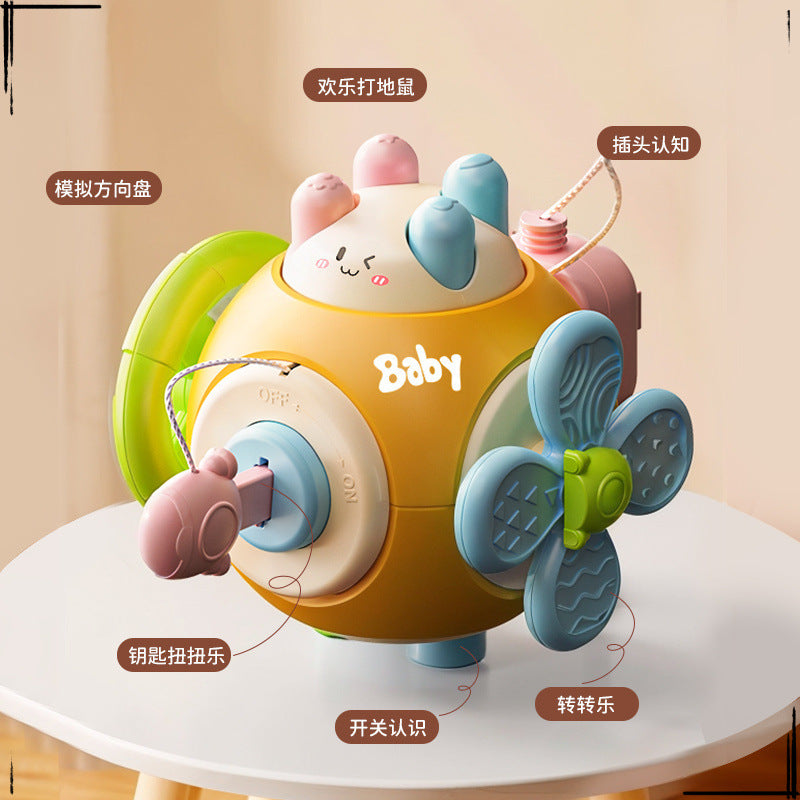 Baby busy ball hand catching ball 1-2 years old 3 baby busy board house hexahedron Montessori early education educational children's toys