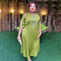 African women's plus size cross-border e-commerce spring/summer new arrivals  independent website off-shoulder five-sleeve rhinestone dress