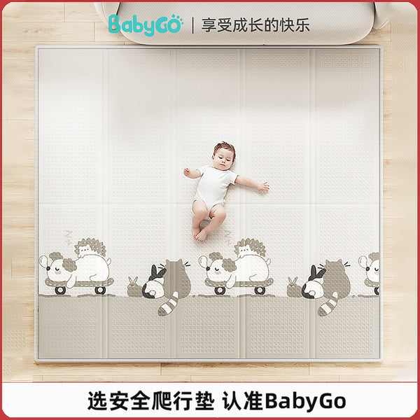 Babygo foldable children's crawling mat baby toddler living room game floor mat XPE thickened baby crawling mat