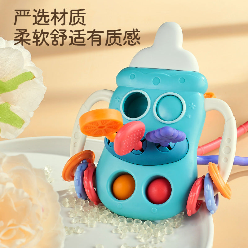 Cross-border  Yiqu feeding bottle Lala music baby early education grasp training finger pumping music soothing toys
