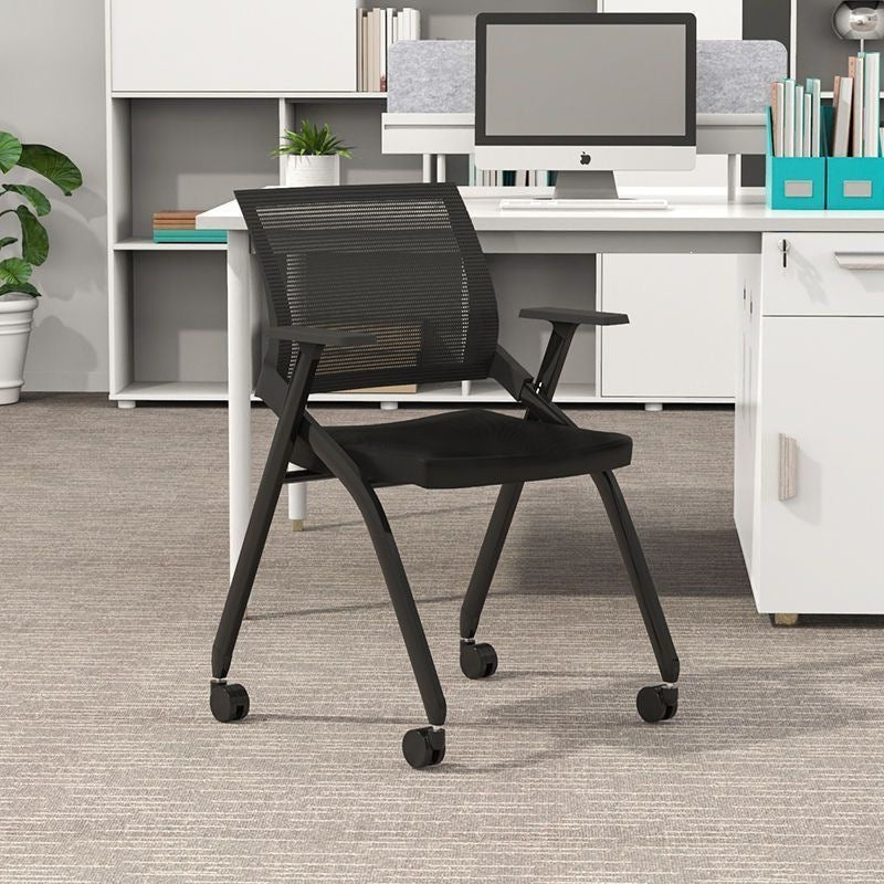 Training chair with table, office chair, writing board, backrest chair, wheeled folding chair, training institution conference room computer chair