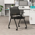 Training chair with table, office chair, writing board, backrest chair, wheeled folding chair, training institution conference room computer chair