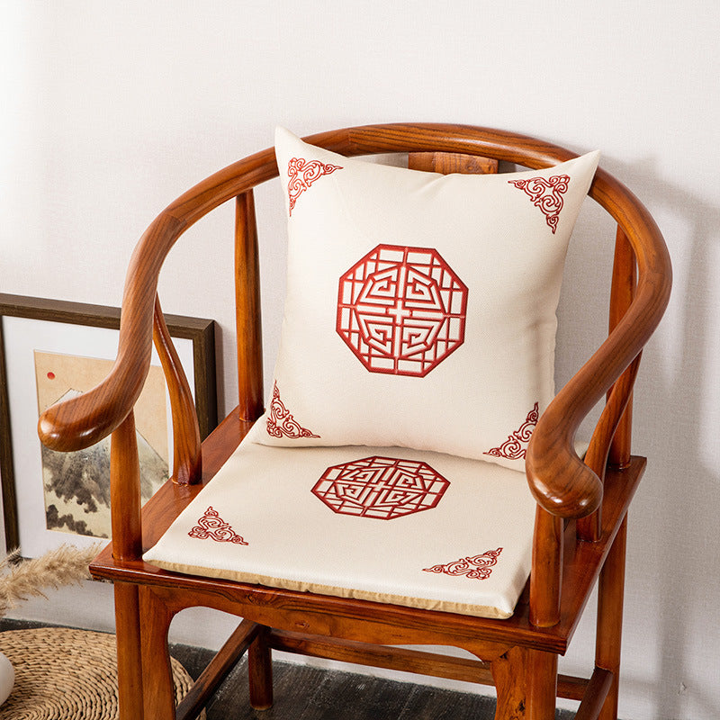 New chinoiserie guochao cushion pillow tea table cushion living room sofa taishi chair armchair backrest for home cushion cushion