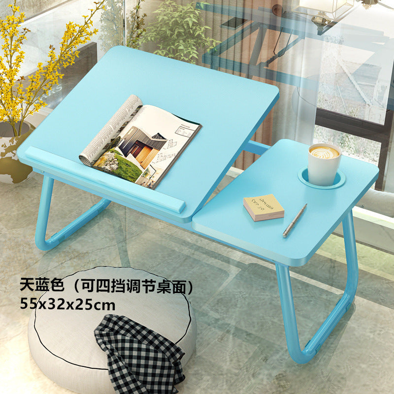 Adjustable laptop desk for bed, foldable lazy desk, student dorm study table, small study table
