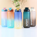 Factory custom plastic water bottle - large capacity sports water bottle - fitness - cross-border - minimalist straw cup - extra large capacity