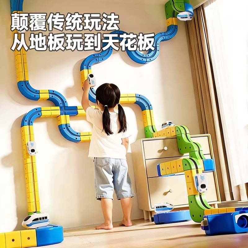new product, versatile building blocks, high-speed rail train, three-dimensional track toy, children's boys and girls, educational creative assembly gift