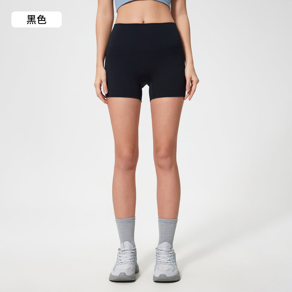 Spring/summer new women's seamless yoga shorts - double-sided brushed training running sports 3/4 length hot pants s2046