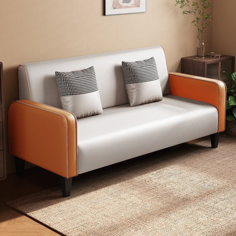 Accessible luxury fabric sofa apartment small apartment living room sofa no-wash technical cloth double three-person simple small sofa wood