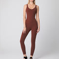 One-piece fitness suit with chest pad, beautiful back sports yoga suit, breathable beautiful back, nude feel shaping one-piece yoga pants for women