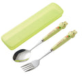 Green rabbit two-piece set (fork and spoon) 304