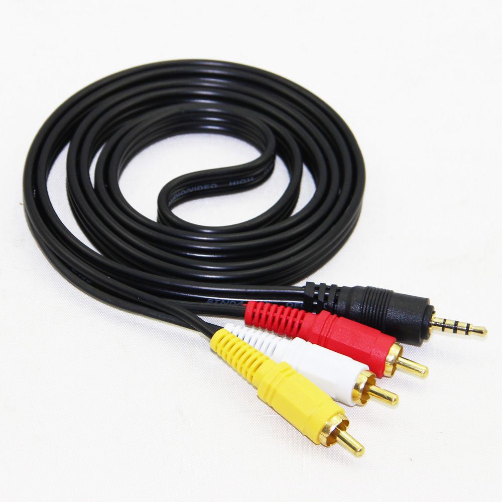 AV audio cable 3.5mm one point three color computer mobile TV network DVD set-top box 3RCA video cable
