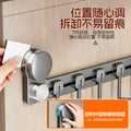 Suction cup kitchen hook punch-free hanging rod pot spoon shovel hanging rack multi-functional wall-mounted storage rack kitchen utensil hanging rack