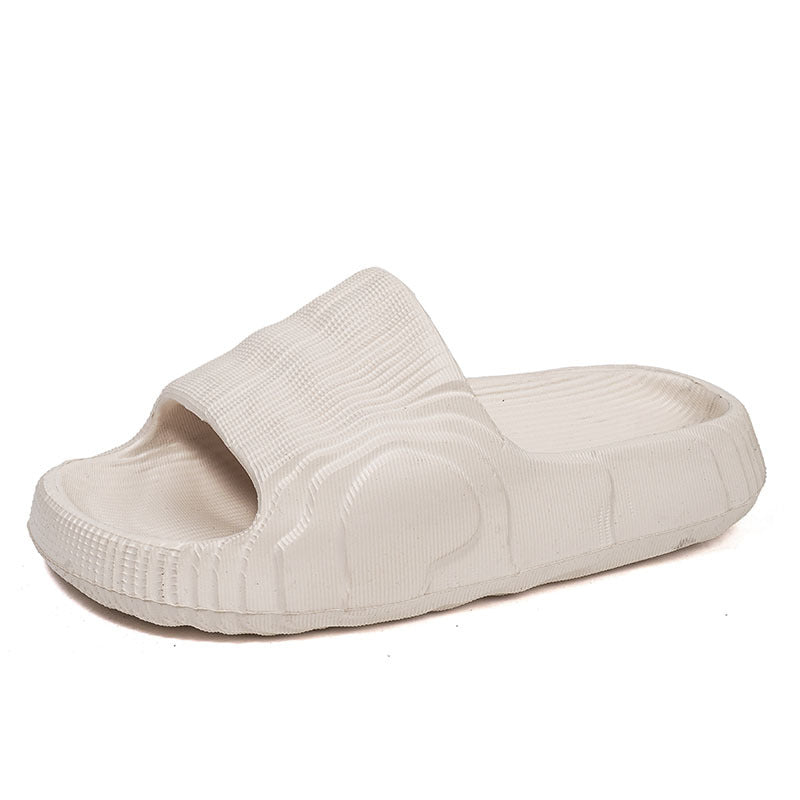 2024 new summer one-word slippers thick-bottomed double-size bathroom home wear, stepping on shit feeling, men's and women's versatile models wholesale