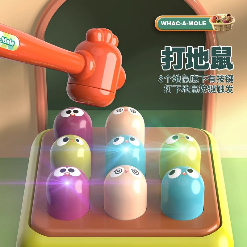 Large whack-a-mole kids toy - early education & brain training game machine for toddlers, stress relief, gift for boys & girls ages 1-3