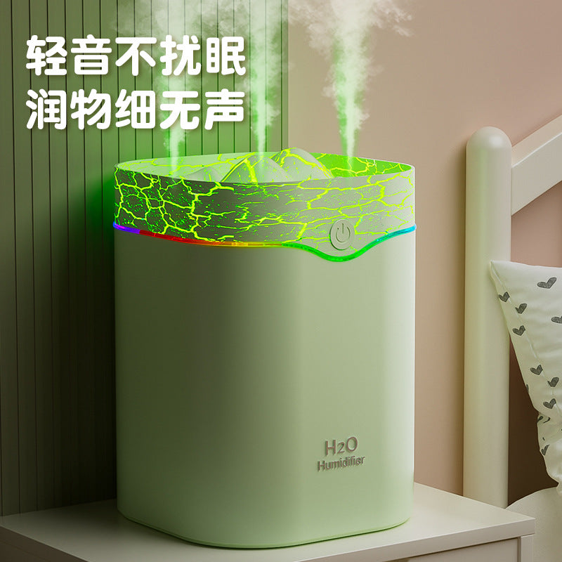 2l large-capacity humidifier, three-nozzle large fog volume for home hydrating colorful ambient light aromatherapy humidifier