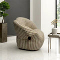 Clown lazy single sofa french cream style living room balcony design casual fabric rotatefor home sofa chair