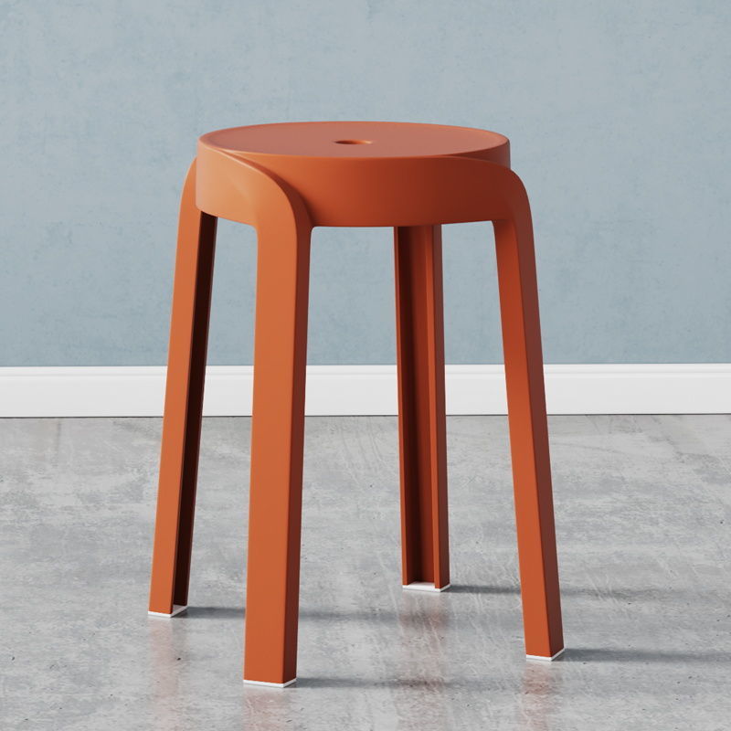 Influencer-approved fashionable plastic stool - thickened, stackable, round stool for home use - nordic dining stool - minimalist creative windmill stool - wholesale