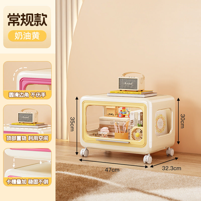 Children's toy storage cabinet Household living room Snack locker Large capacity bookcase Baby baby products storage box