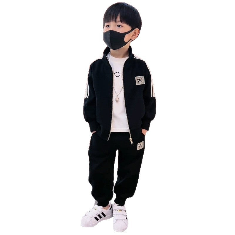 Boys' fall clothing  new arrivals: sporty two-piece sets for spring and autumn – trendy, stylish, and fashionable for kids and babies