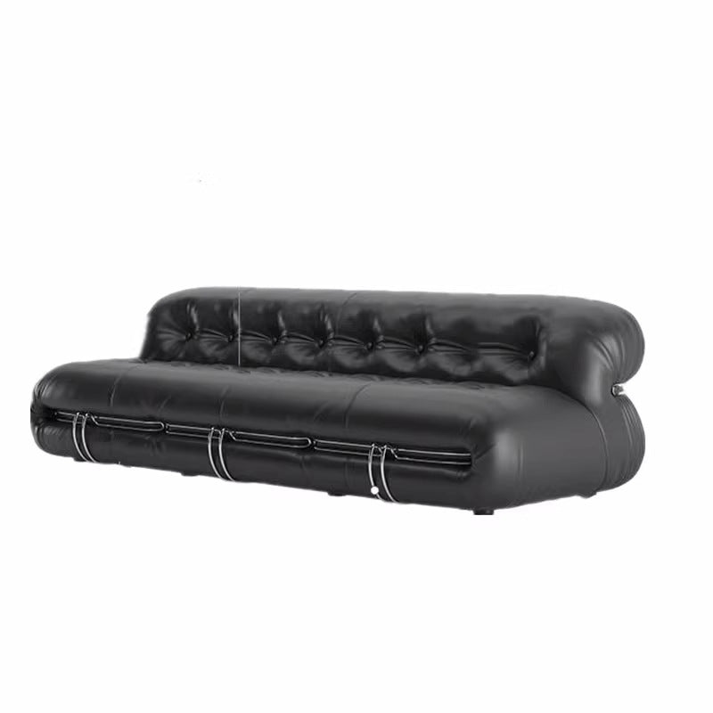 Italian medieval style soriana big steel teeth leather sofa designer style living room retro popular hippo sofa