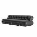 Italian medieval style soriana big steel teeth leather sofa designer style living room retro popular hippo sofa