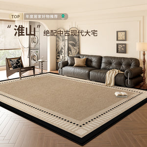 Vintage rug for living room, mid-century modern home rug, thickened waterproof and stain-resistant bedroom bedside rug, large area full coverage