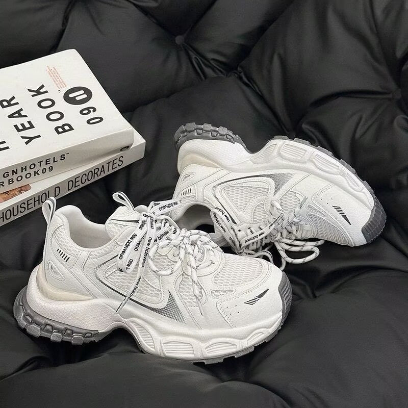 Thick sole heightened dad shoes women's 2026new arrivalspring sports casual shoes best selling petites mesh women's shoes