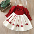 Girls' knit sweater dress - autumn/winter  new collection - bow detail, chanel-inspired sweet princess style