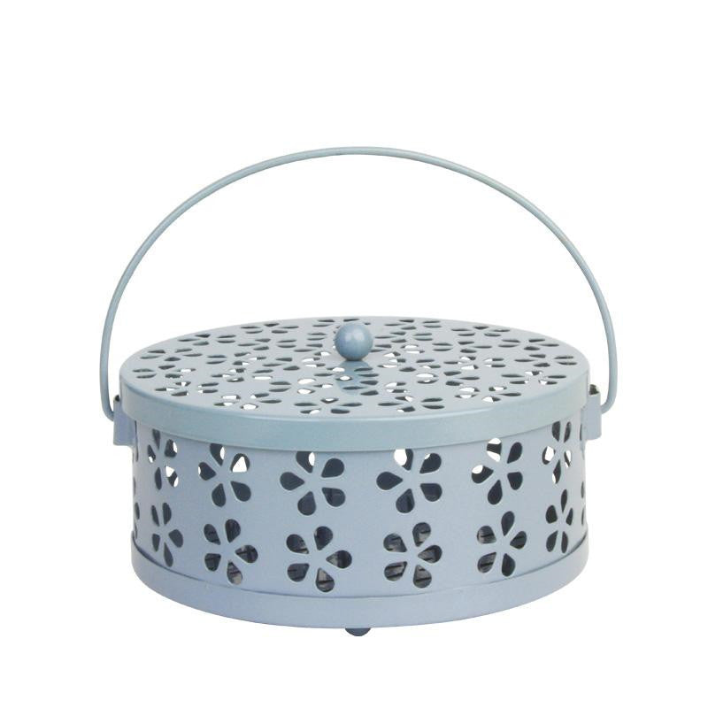 Mosquito coil box wholesale creative mosquito coil stove mosquito coil frame wrought iron fireproof belt cover household indoor aromatherapy stove mosquito coil tray holder