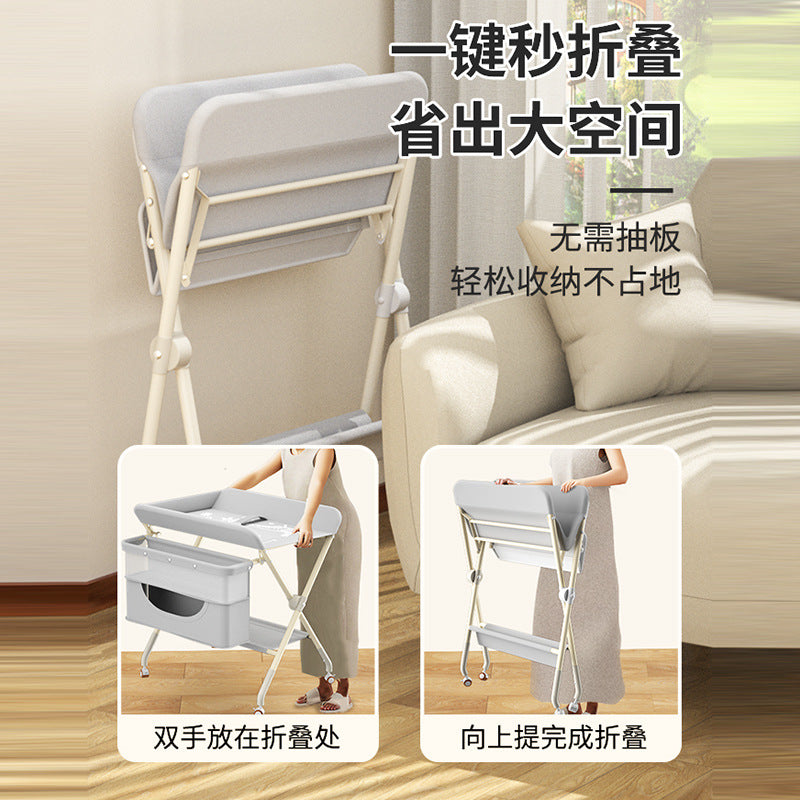 Changing table, baby care table, diaper changing table, newborn bathing & massage table, foldable multifunctional
