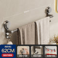 Suction cup bathroom towel rack wall-mounted punch-free storage rack bathroom towel double pole toilet storage bracket