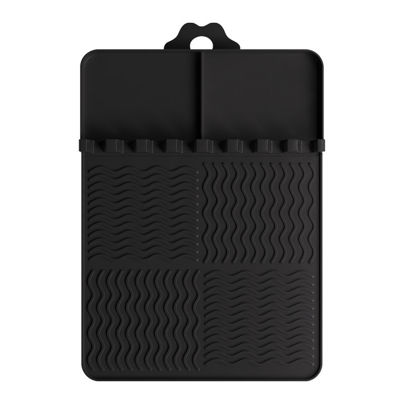 Cross-border new barbecue oven silicone protective pad side rack pad baking pan drain pad black stone silicone oven tool pad