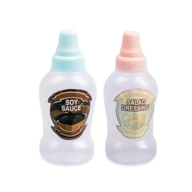 Mini sauce bottle plastic squeeze sauce bottle japanese style squeeze condiment bottle food grade portable soy sauce bottle cross-border