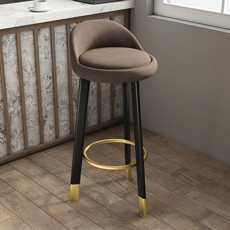 Bar stool, light luxury modern minimalist design, backrest included, bar-specific chair, high stool for home use, bar chair, solid wood