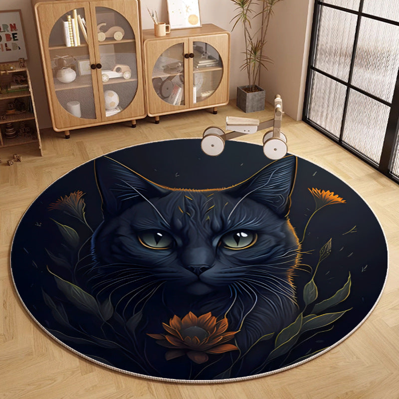 cat round carpet living room sofa coffee table floor mat hanging basket rocking chair foot pad bedroom bedside blanket